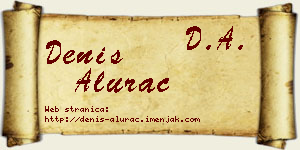 Denis Alurac vizit kartica